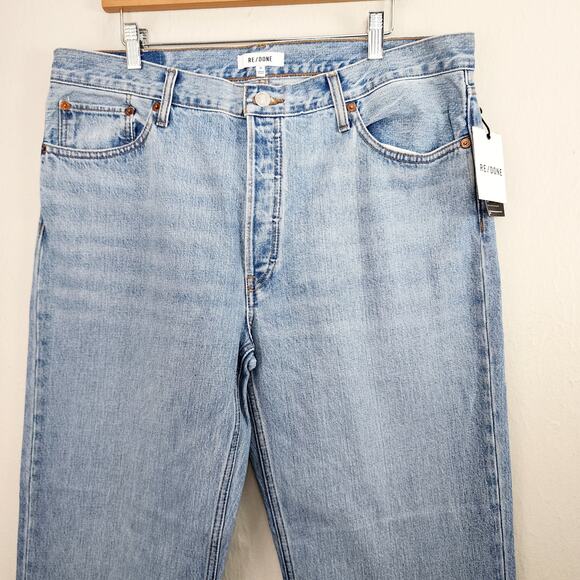 NWT Re/Done Loose Long Straight Relaxed Fit High Waisted Jean Wasted Indigo 30 - Picture 8 of 13
